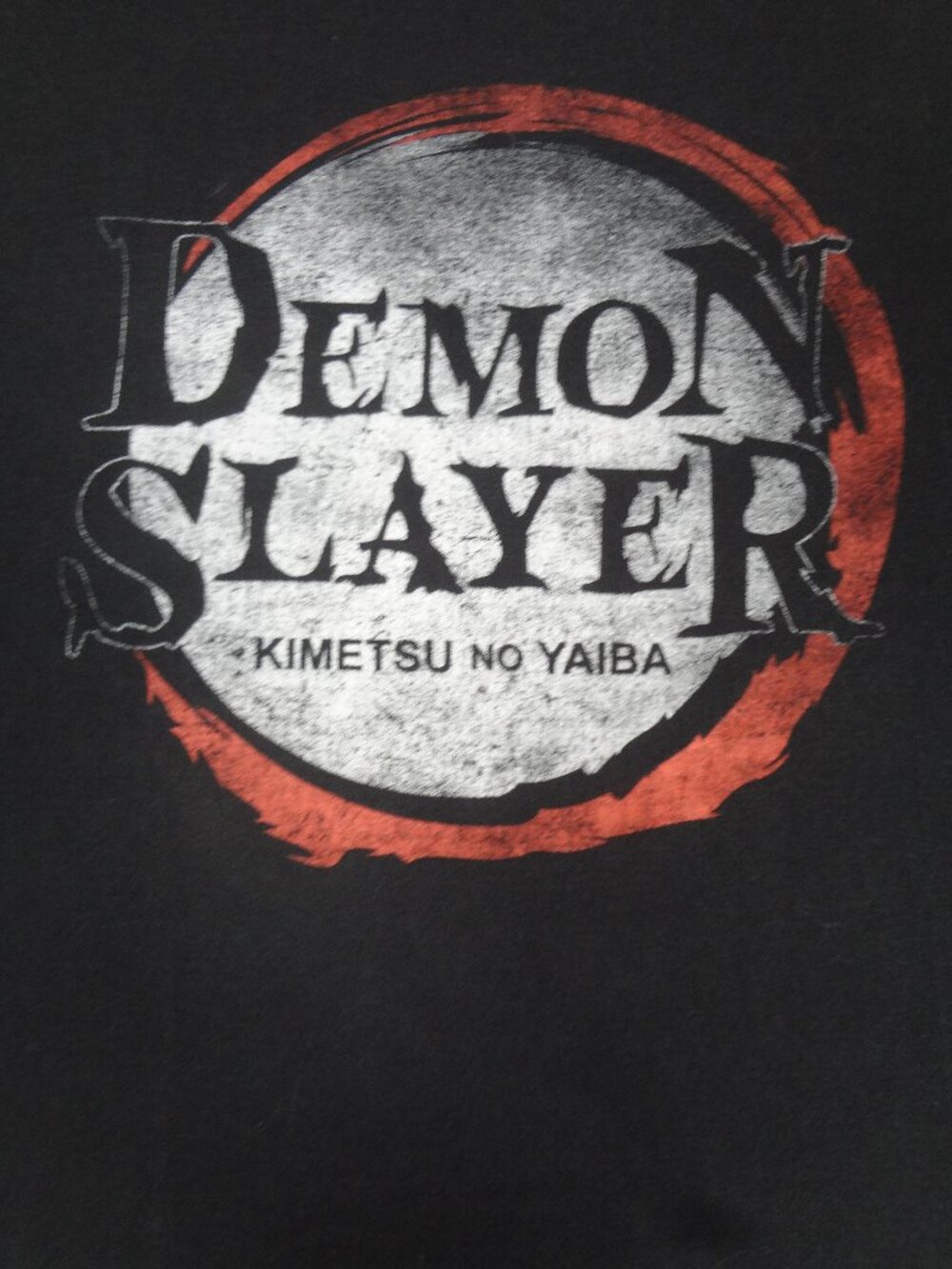 DEMON SLAYER KIMETSU NO YAIBA ANIME BLACK LARGE SLIM FIT T-SHIRT M25